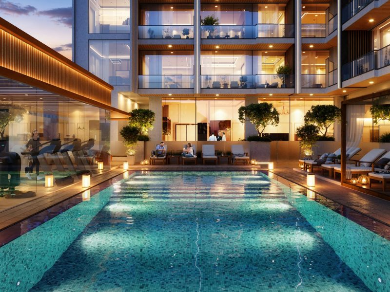 Binghatti Dusk swimming pool